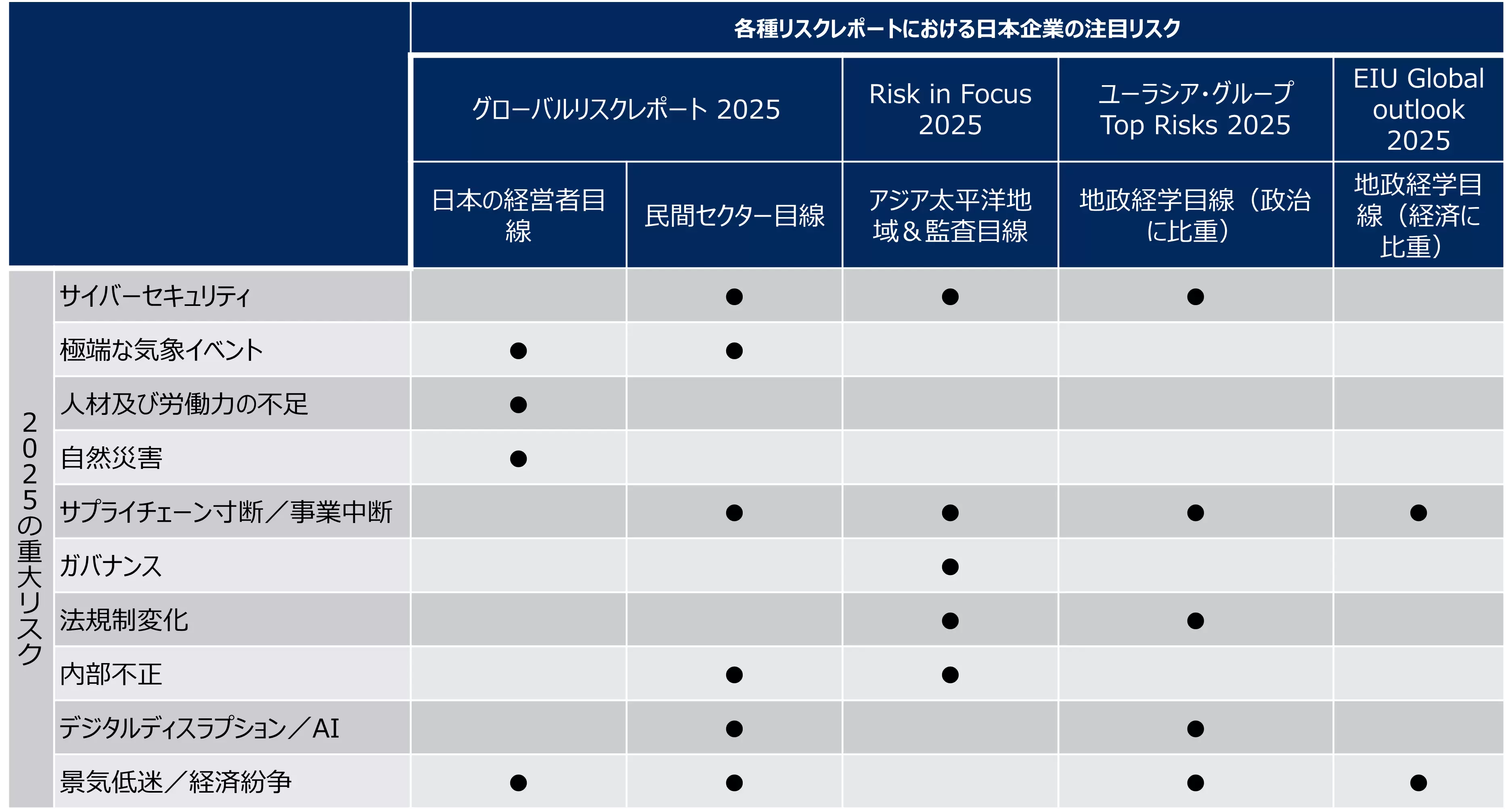 図8. 日本企業が注目しておきたい2025年のリスク