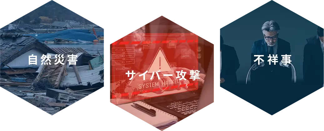 自然災害・サイバー攻撃・不祥事