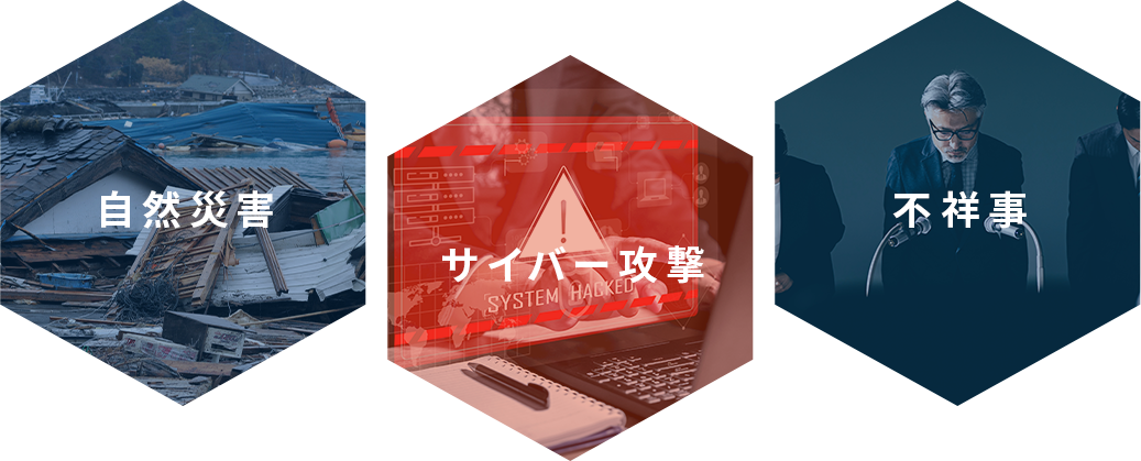 自然災害・サイバー攻撃・不祥事